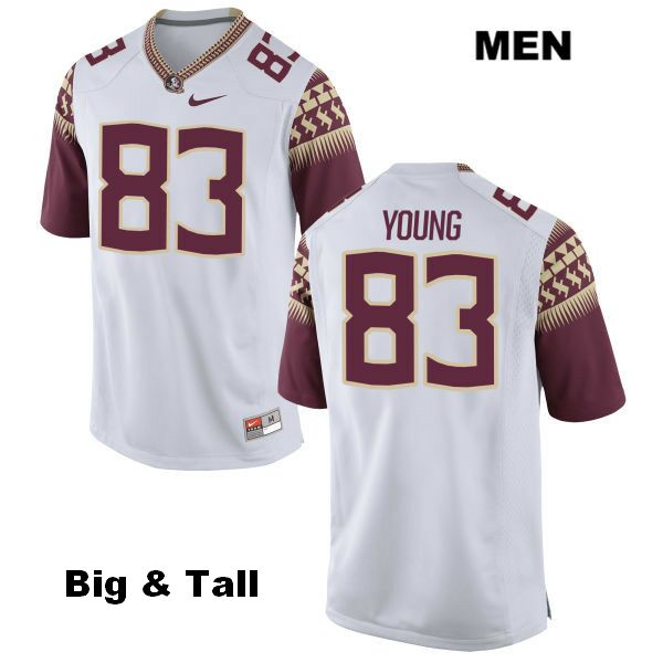 Men's NCAA Nike Florida State Seminoles #83 Jordan Young College Big & Tall White Stitched Authentic Football Jersey IFC0669SD